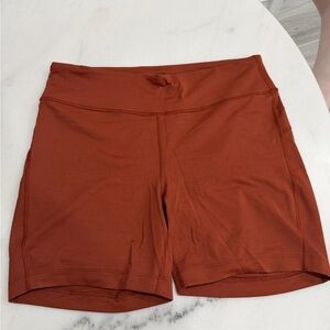Outdoor Voices Terra Cotta High-Rise Bike Shorts